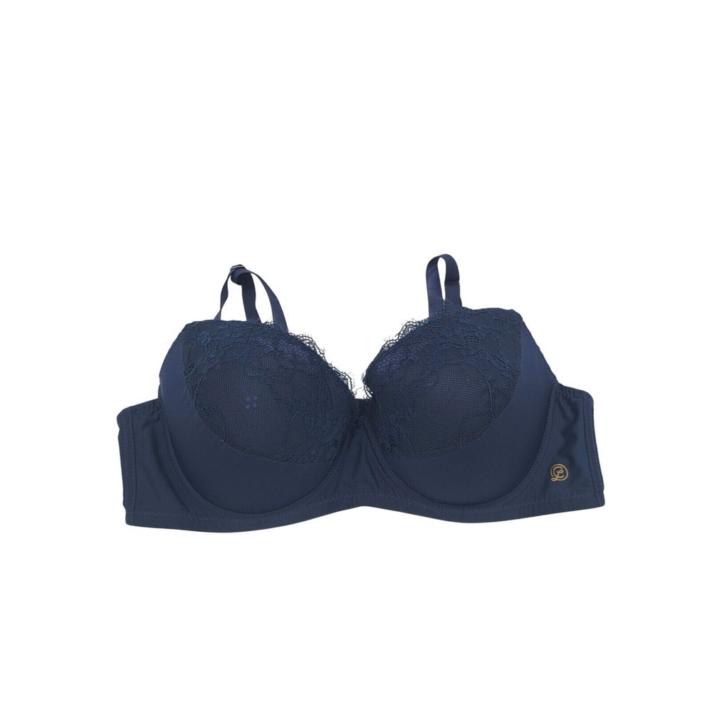 Chinese Laundry‎ Bra 40DD Womens Underwired Padded Full Coverage Blue Lace
